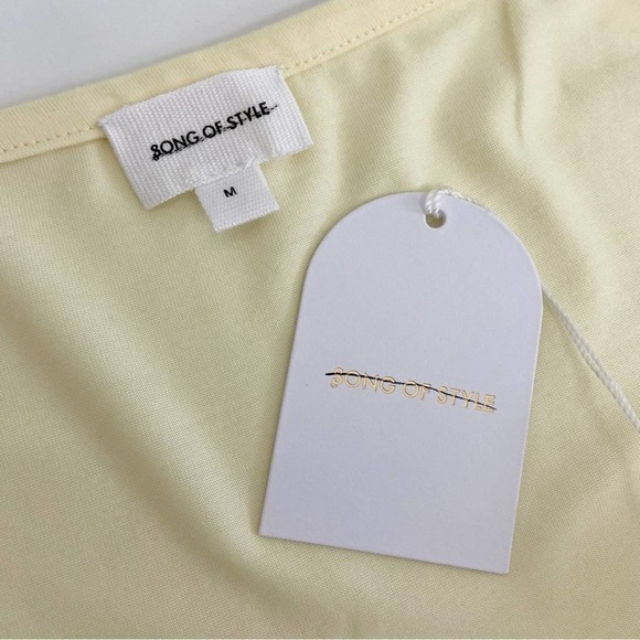 Song of Style Jovi Midi Dress in Mellow Yellow Size M - Picture 5 of 10